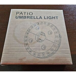 Patio Umbrella‎ Light 3 Brightness Modes Cordless 28 LED Lights-4 x AA Battery